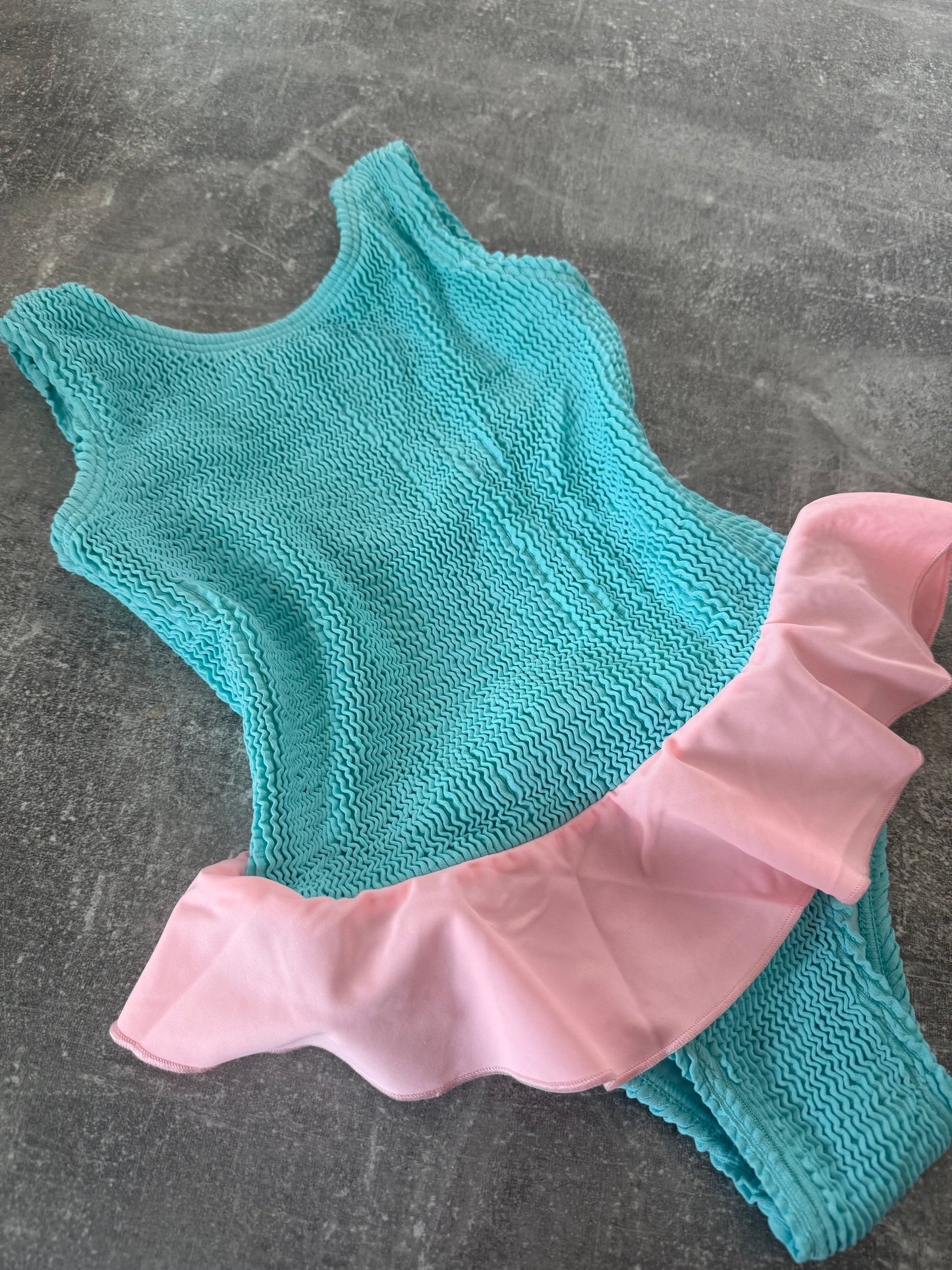 TURQUOISE/PINK ONEPIECE